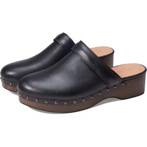 NEW Madewell The Cecily Clog in Black Oiled Leather Size 9.5 with stud detail